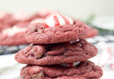 Peppermint Red Velvet Kiss Cookies